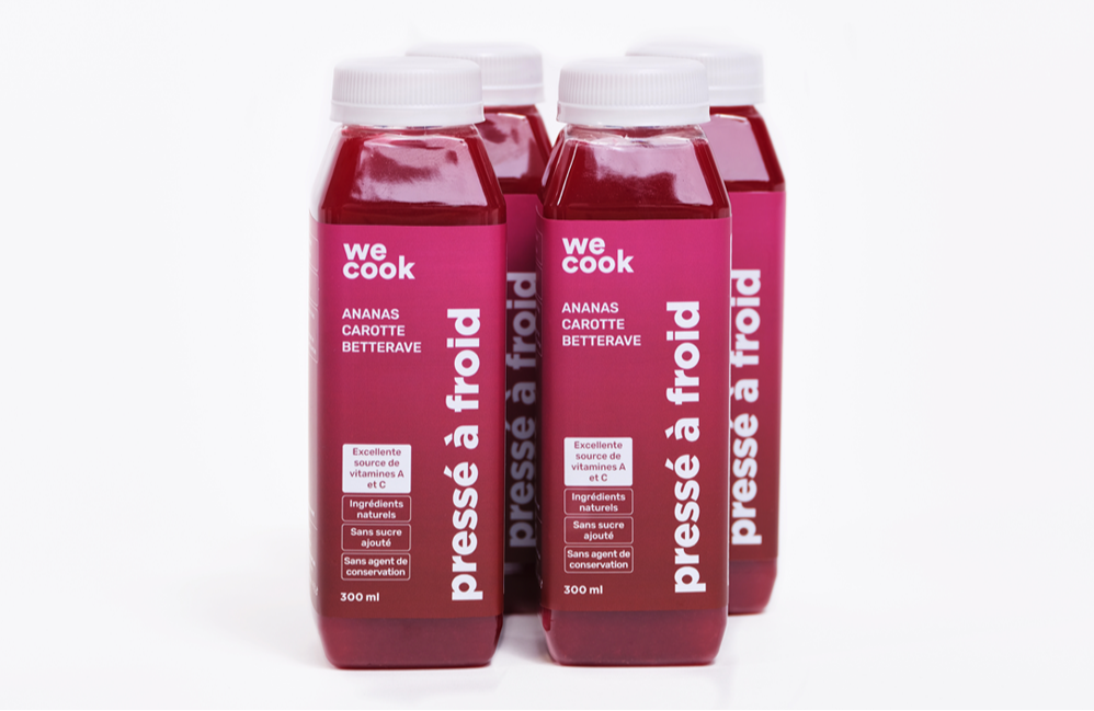 4 x Pineapple, carrot and beet juice 300 mL